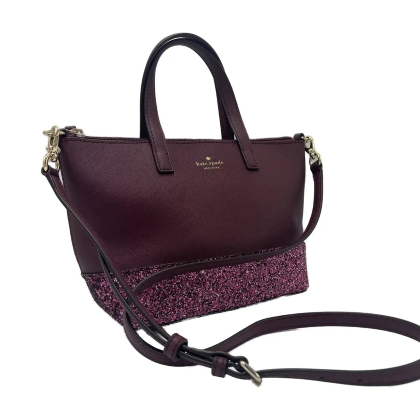 Zip-Top Sparkles Designer Handbag / Crossbody By Kate Spade