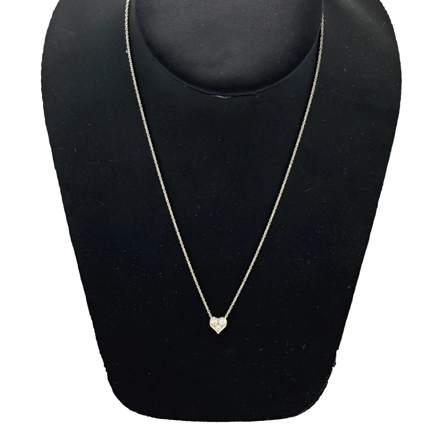 Tiffany & Company Platinum Heart Diamond Necklace