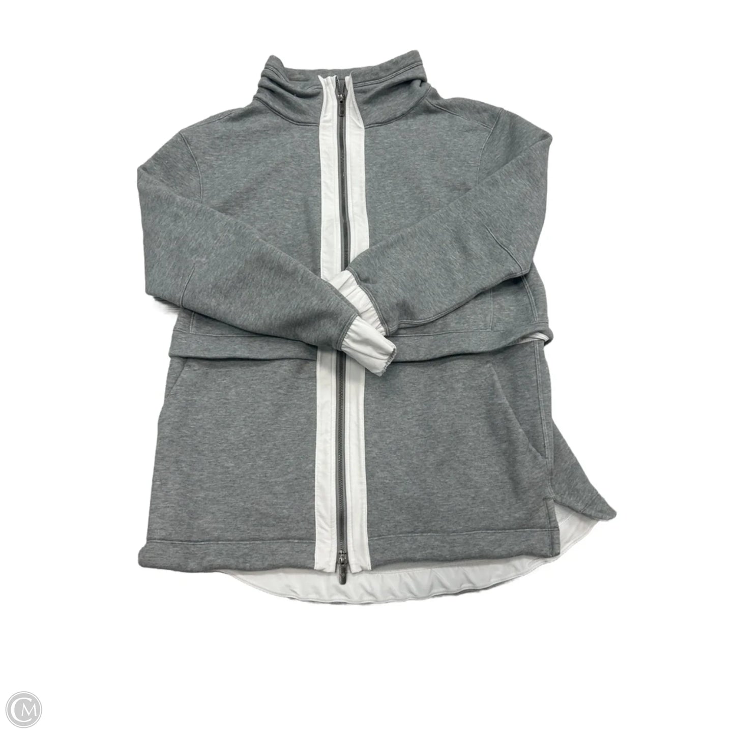 Athletic Jacket By Lululemon In Grey, Size: Xl