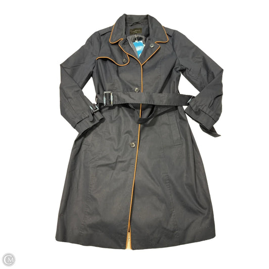 Coat Trench Coat By Talbots In Navy, Size: L