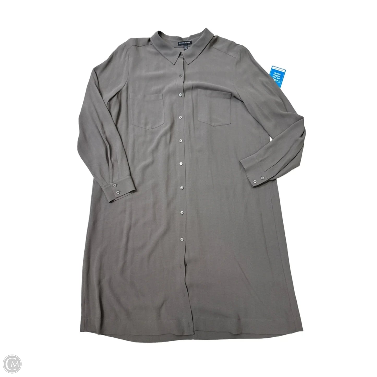 Dress Casual Short By Eileen Fisher In Grey, Size: L