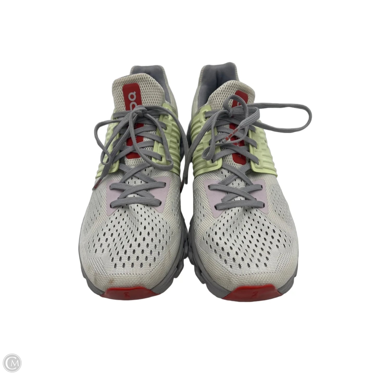 Shoes Athletic By ON Cloud In Green & Grey, Size: 10