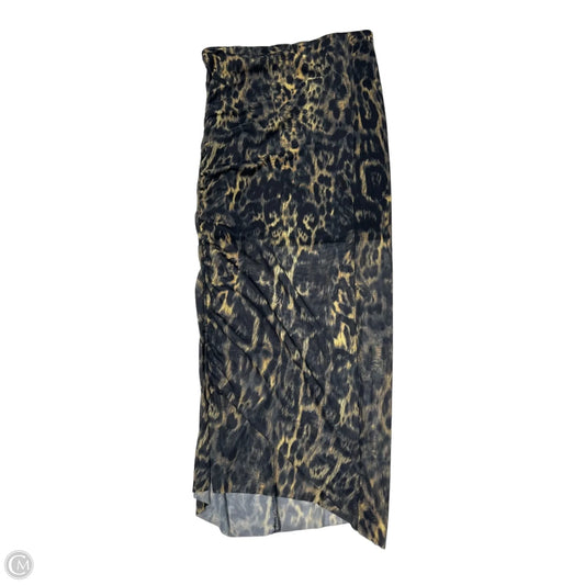 AllSaints Animal-Print Designer Midi Skirt, Size XS