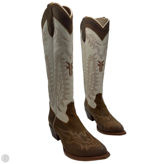 Frye Sacha Feather Deco Designer Boots, Size 7.5