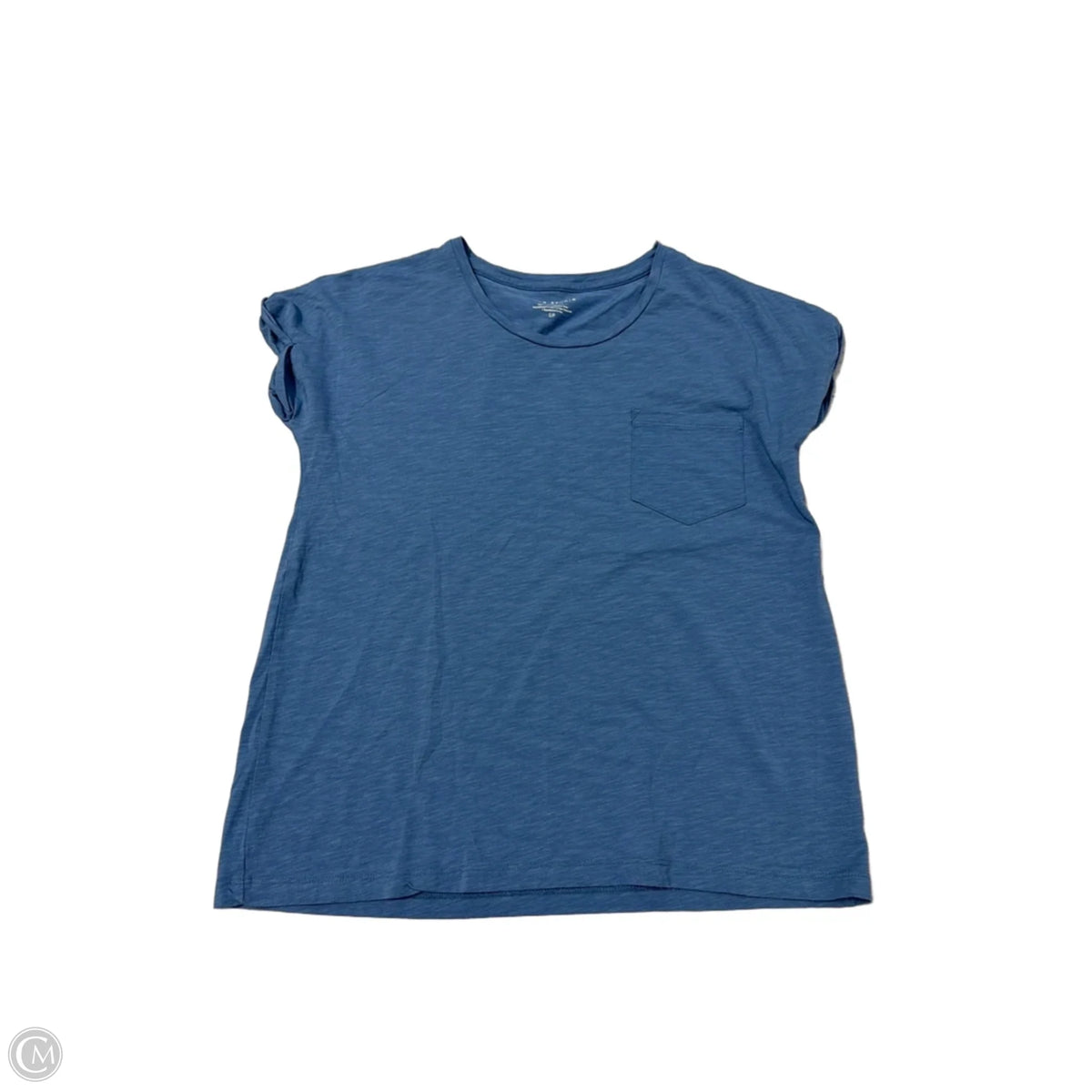 Max Studio Basic Short Sleeve Top in Blue, Size SP