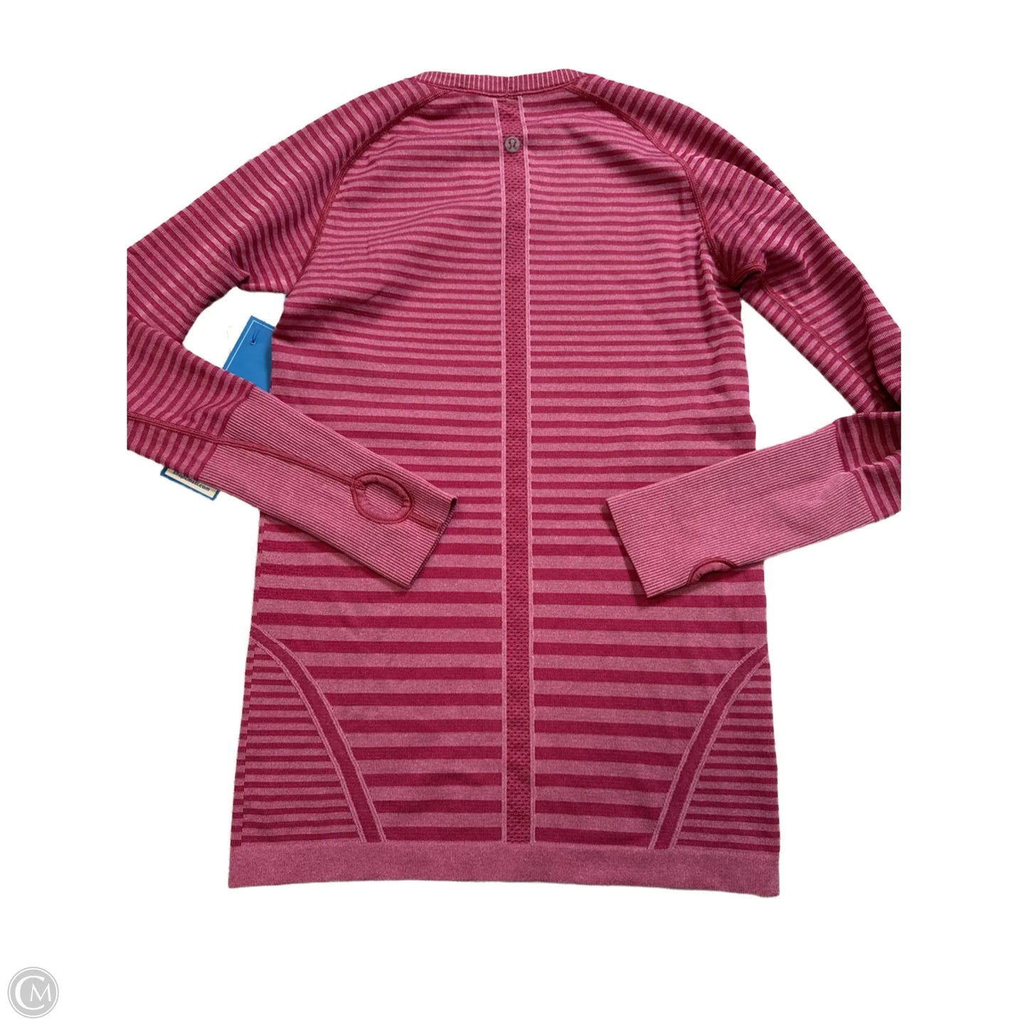 Athletic Top Long Sleeve Collar By Lululemon In Pink, Size: M