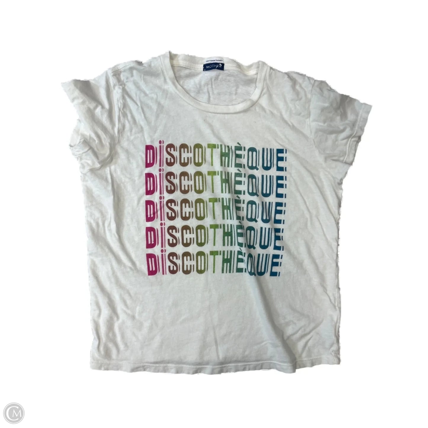Top Short Sleeve By Mother In White, Size: S