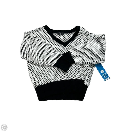 Sweater Designer By Karl Lagerfeld In Black & White, Size: L