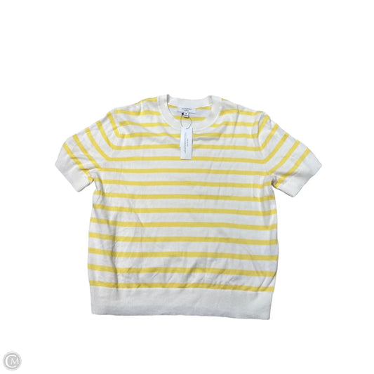 Top Short Sleeve By Banana Republic In Yellow, Size: M