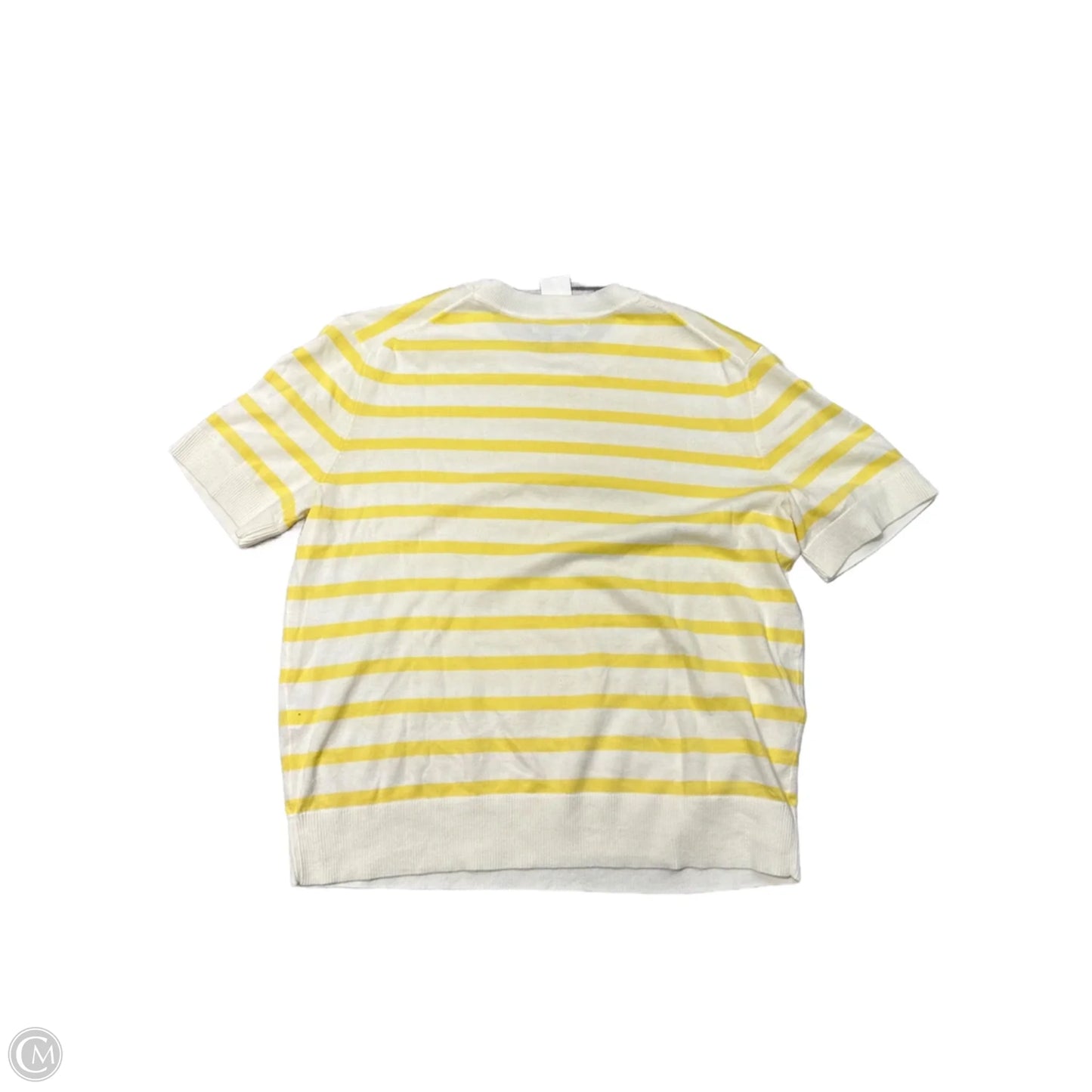 Top Short Sleeve By Banana Republic In Yellow, Size: M