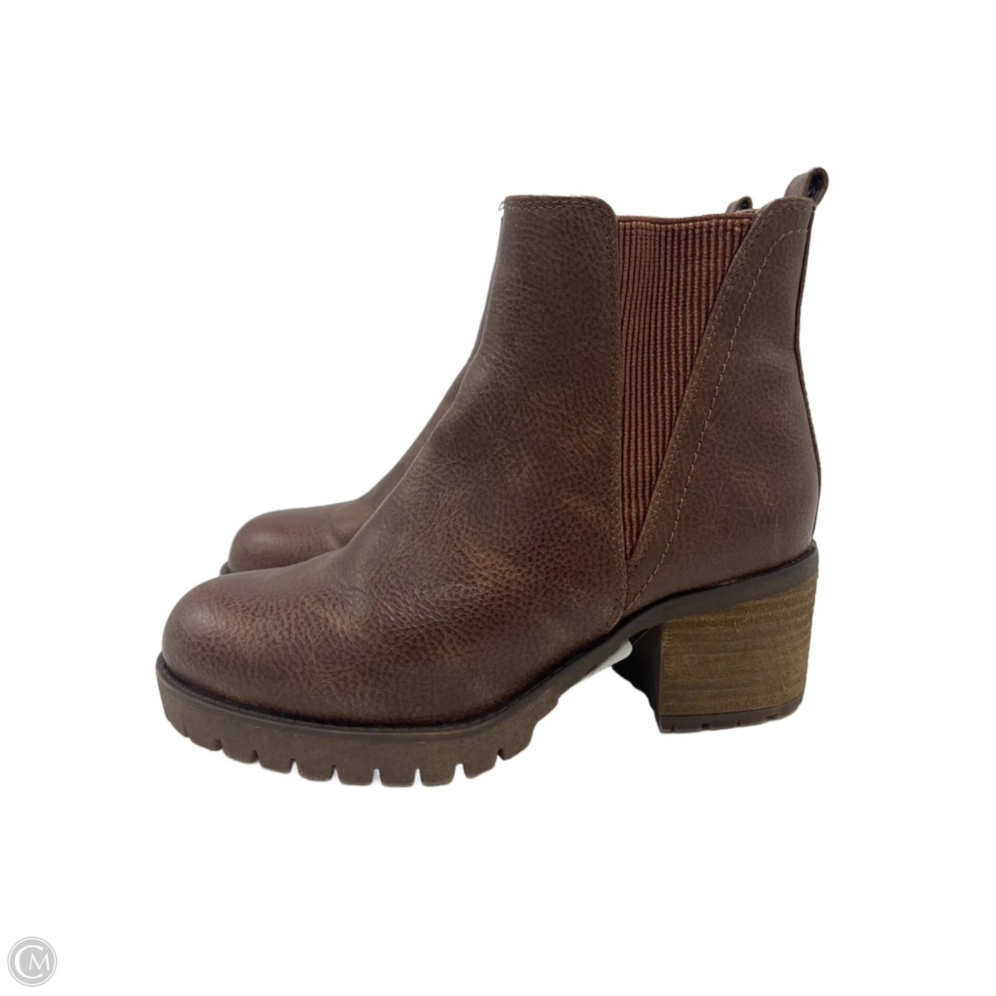 Boots Ankle Heels By Mia In Brown, Size: 7