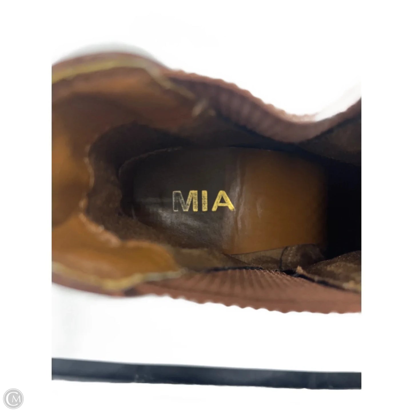 Boots Ankle Heels By Mia In Brown, Size: 7