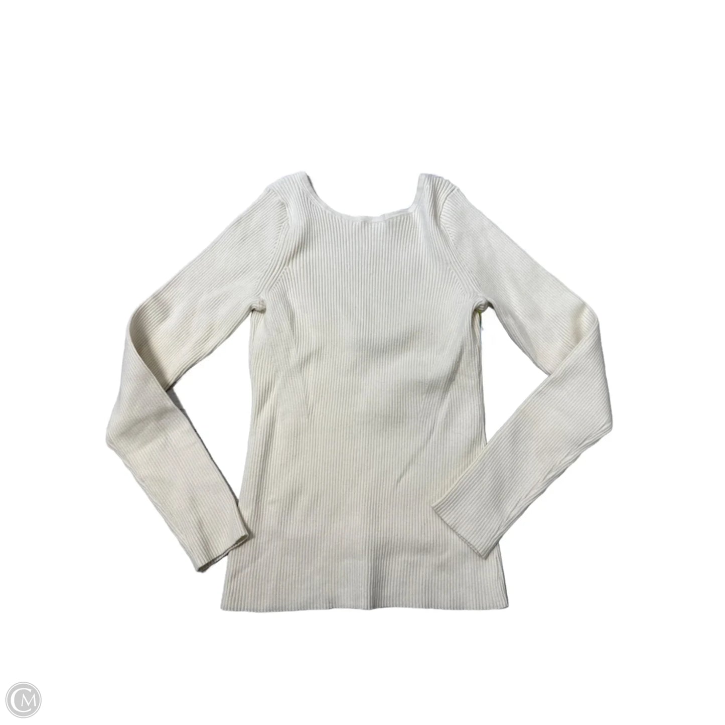 Top Long Sleeve By Banana Republic In Cream, Size: M