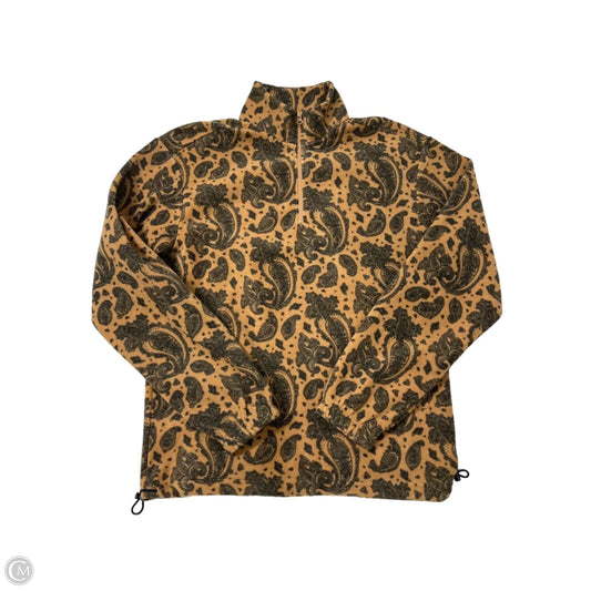 Jacket 1/4 Zip Fleece In Brown, Size: S