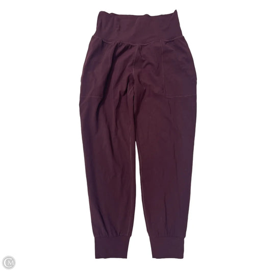 Athletic Pants By Athleta In Maroon, Size: S