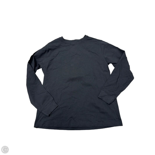 Athletic Top Long Sleeve Collar By Lululemon In Black, Size: L