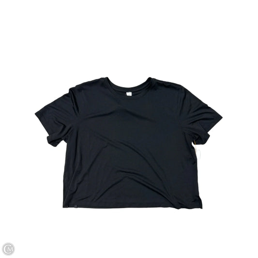 Athletic Top Short Sleeve By Lululemon In Black, Size: M