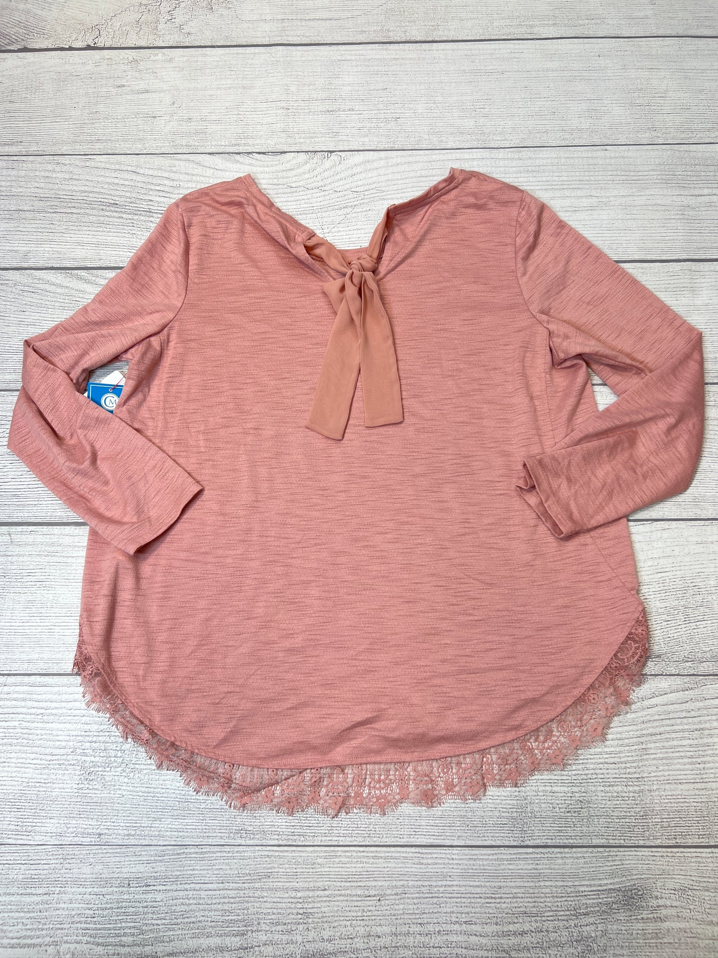 Top Long Sleeve By Lc Lauren Conrad In Pink, Size: Xxl