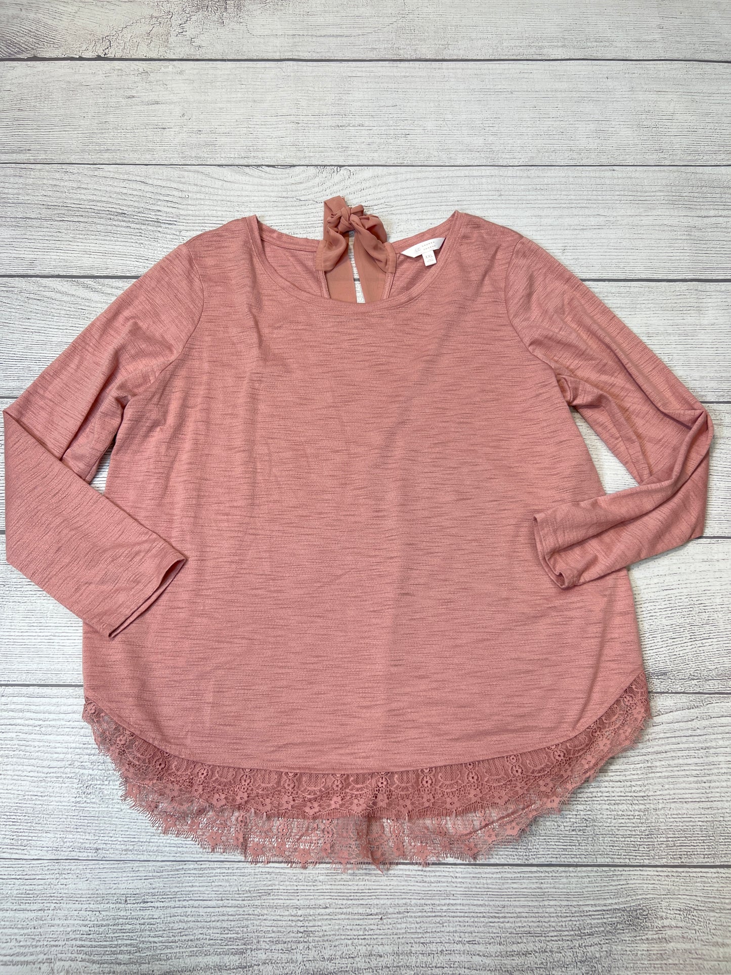 Top Long Sleeve By Lc Lauren Conrad In Pink, Size: Xxl