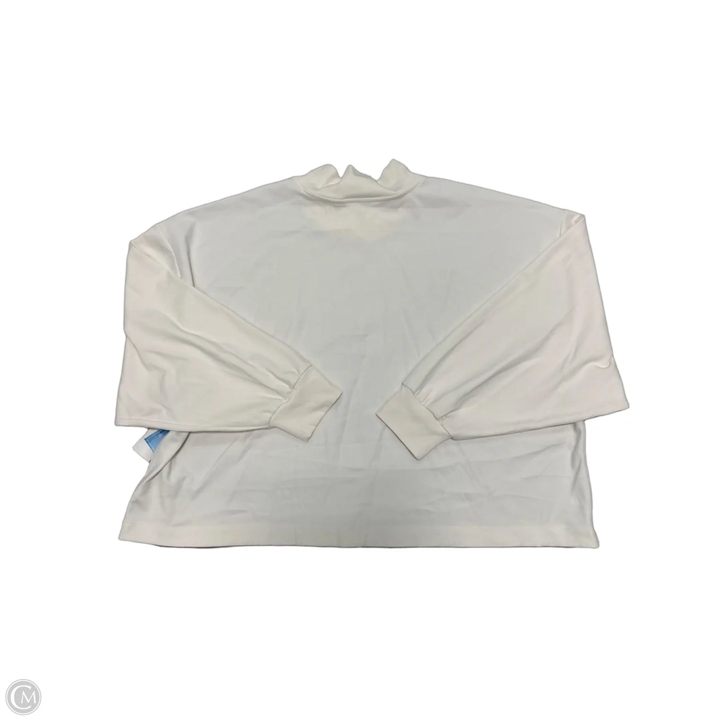 Athletic Top Long Sleeve Collar By Athleta In Cream & Tan, Size: 3x