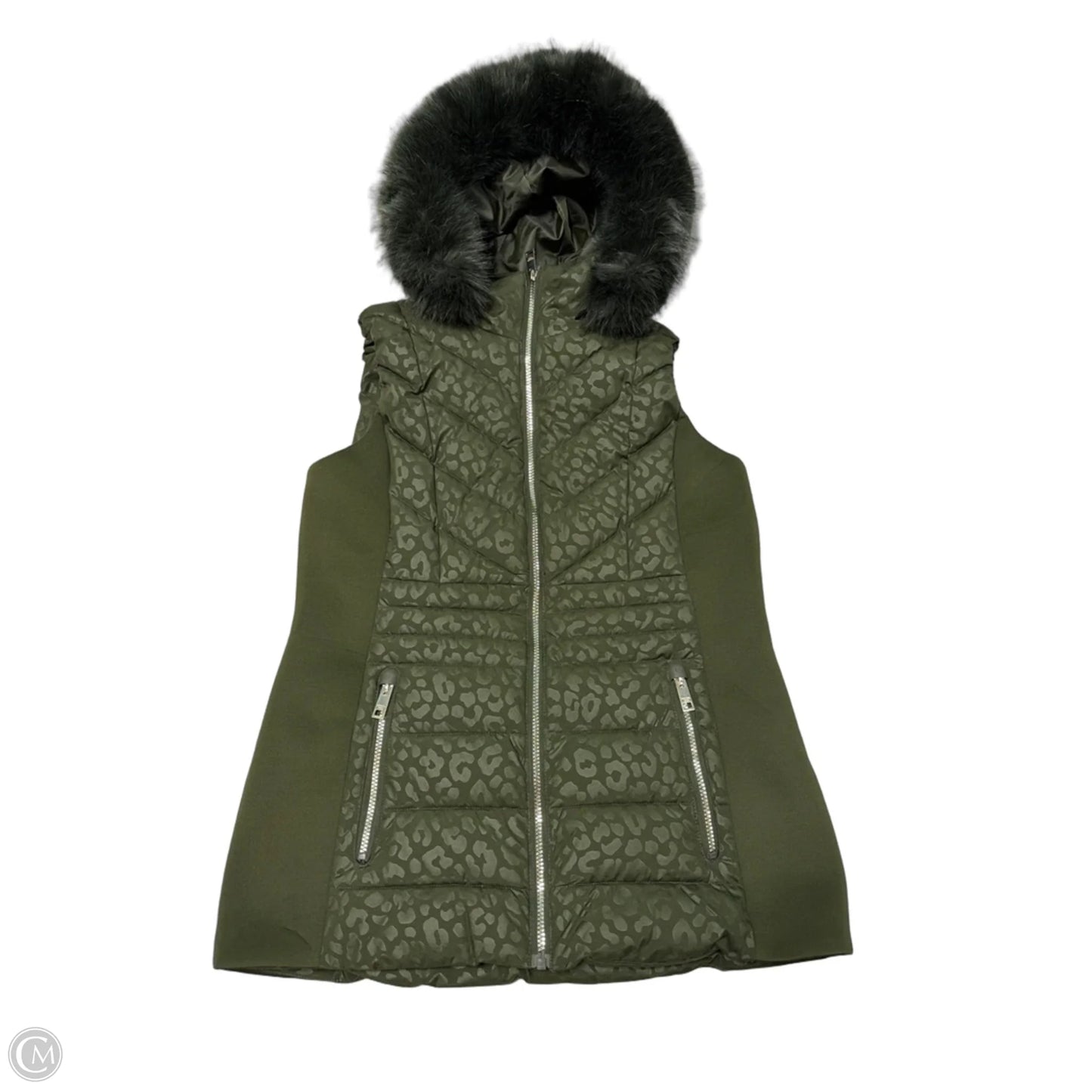 Vest Designer By Michael Kors In Green, Size: M