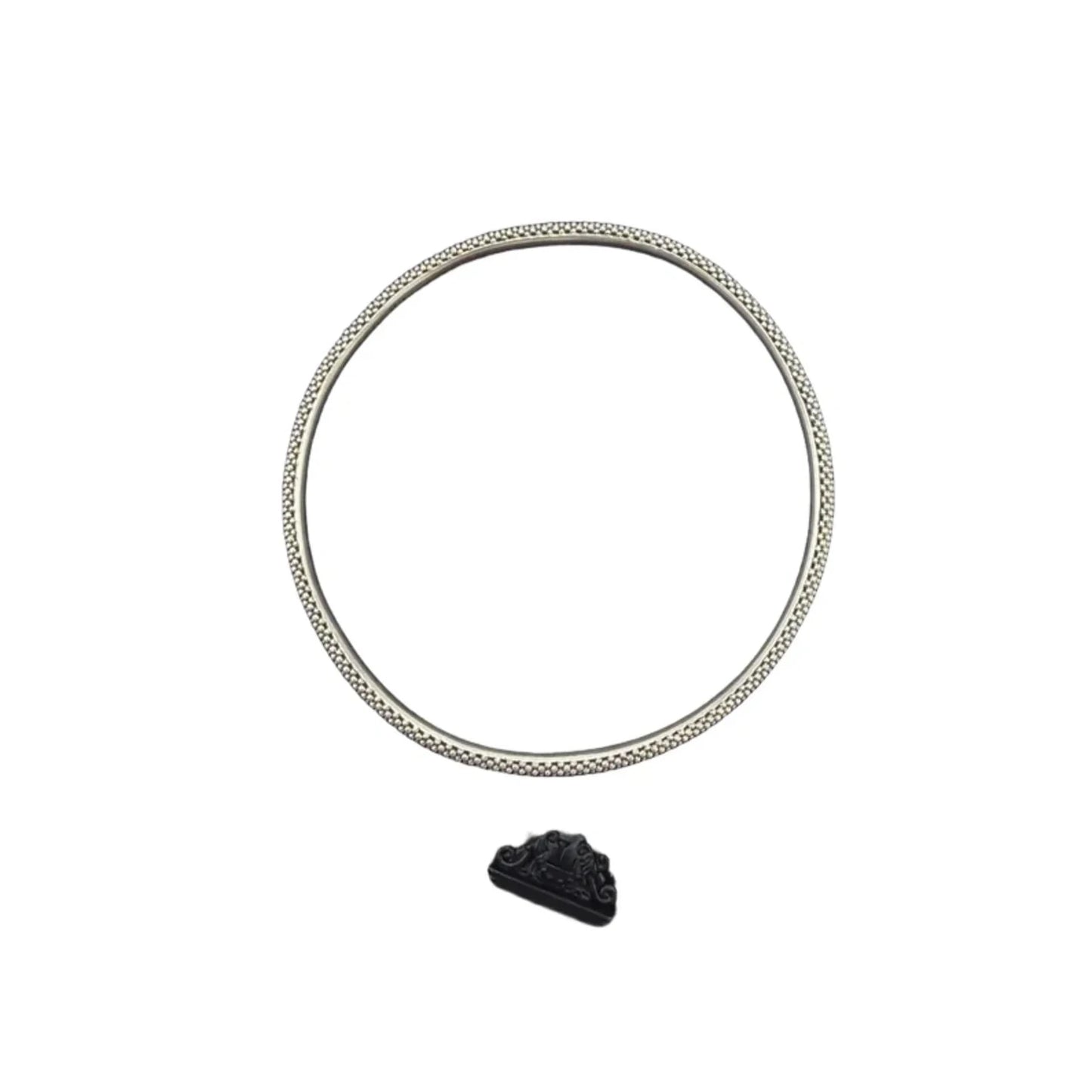 Lagos 925 Silver Caviar Beaded Designer Bangle Bracelet