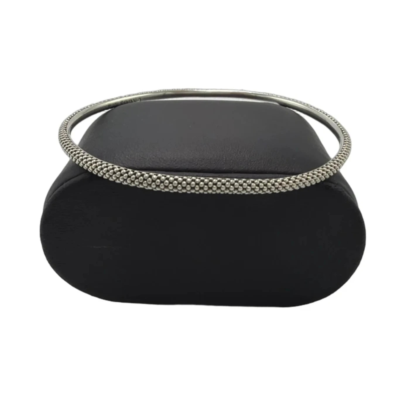 Lagos 925 Silver Caviar Beaded Designer Bangle Bracelet