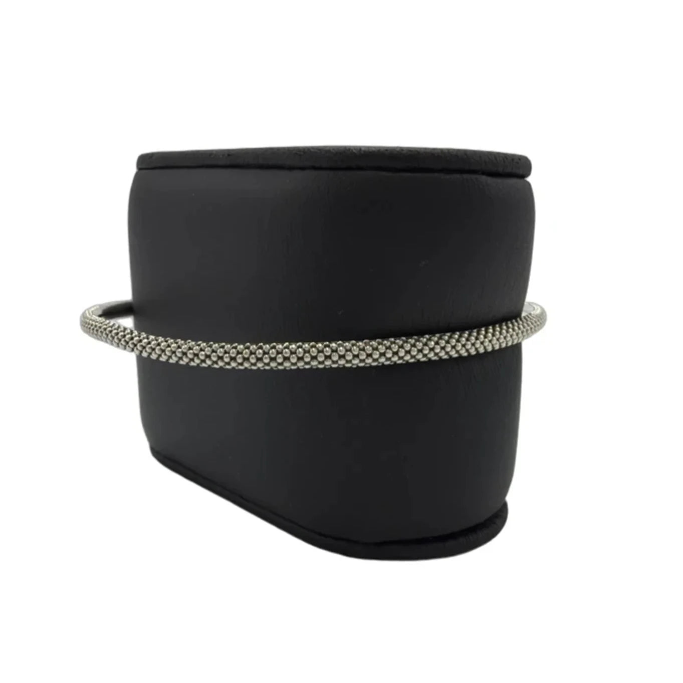 Lagos 925 Silver Caviar Beaded Designer Bangle Bracelet