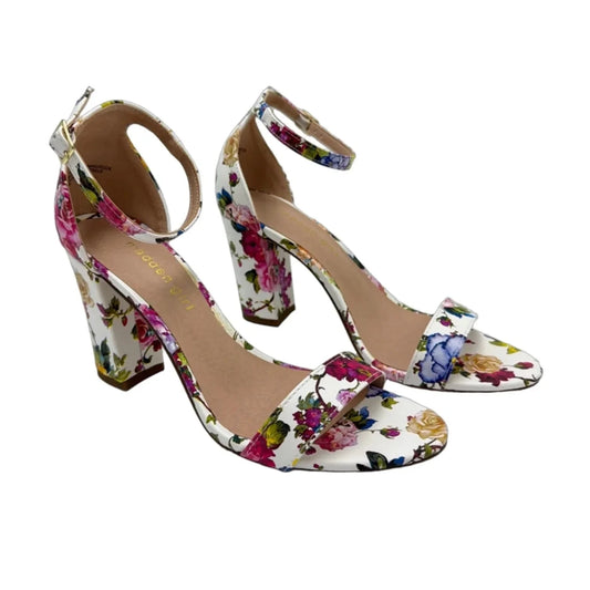 Shoes Heels Block By Madden Girl In Floral Print, Size: 8
