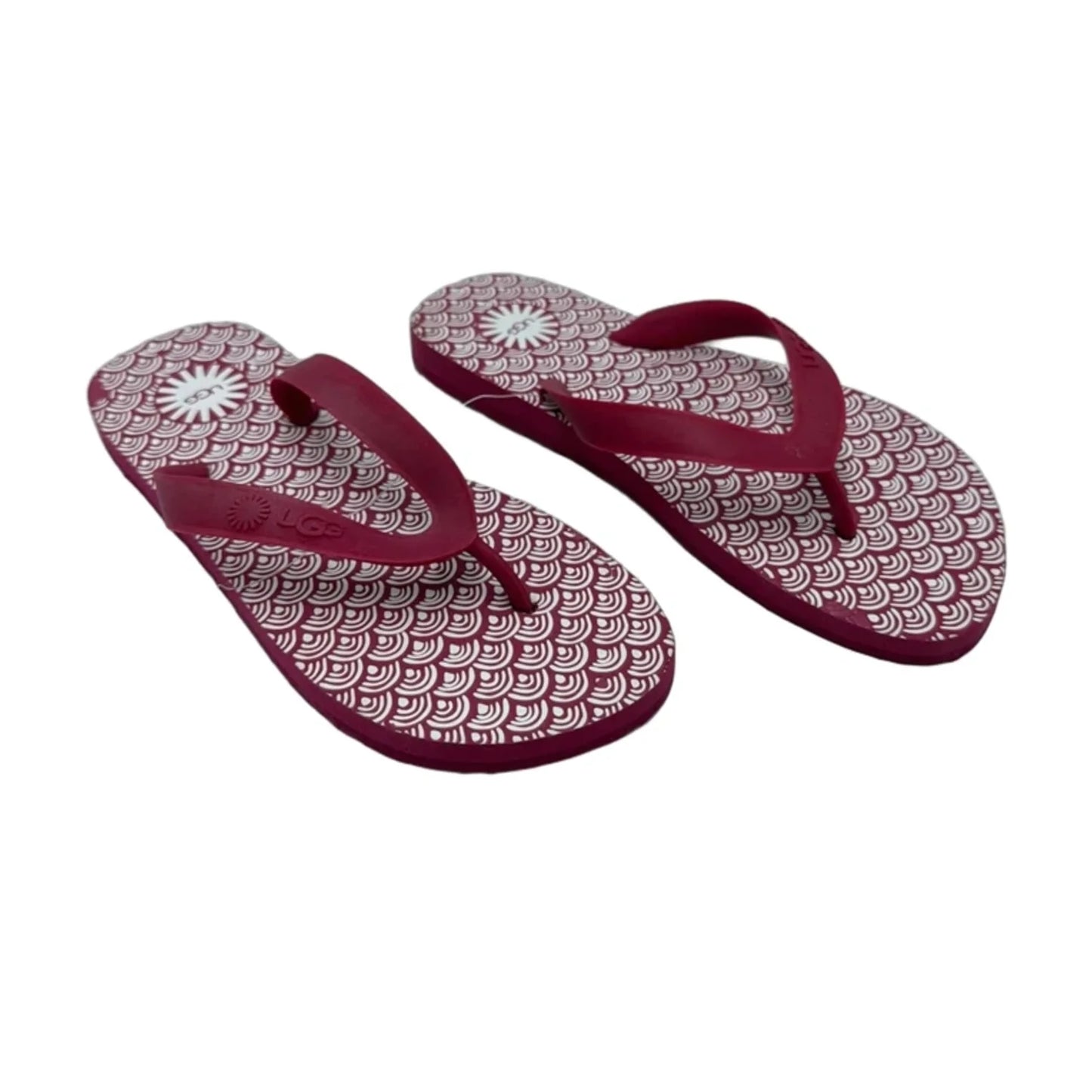 Sandals / Flip-Flops Designer By UGG In Pink, Size: 5