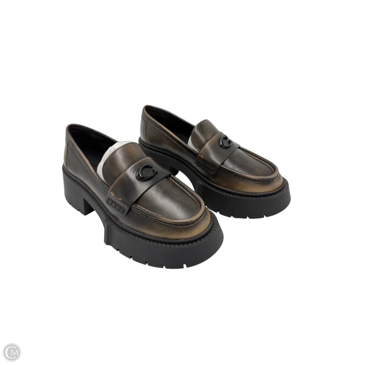 Like New! Leah Platform Loafer By Coach In Brown, Size: 6