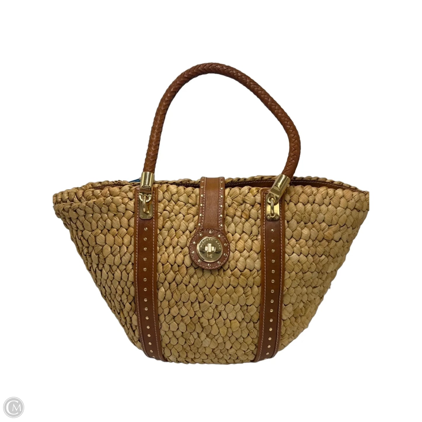 Michael Kors Santorini Raffia Basket Designer Tote