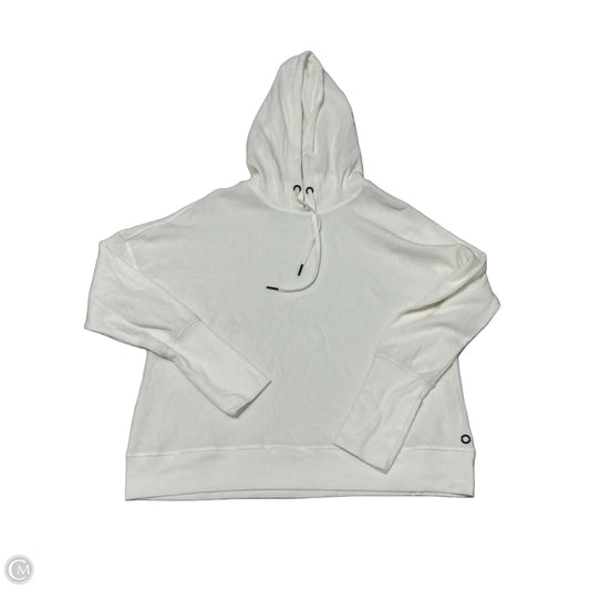 Athletic Sweatshirt Hoodie By Calvin Klein Performance In White, Size: L