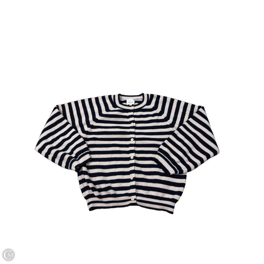 Sweater Cardigan By Le Lis In Striped Pattern, Size: M