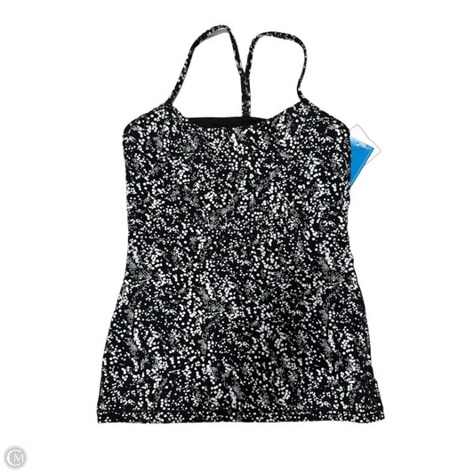 Athletic Tank Top By Lululemon In Black & White, Size: 8