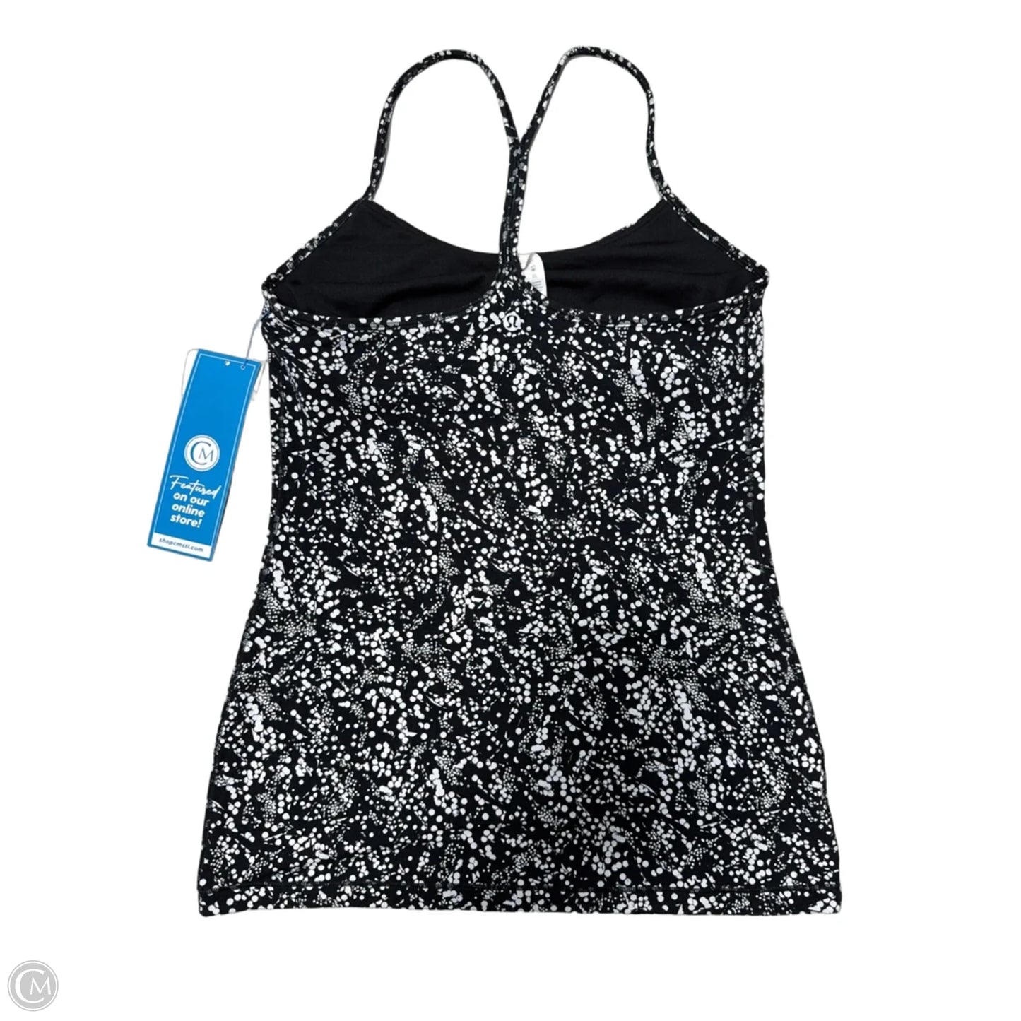 Athletic Tank Top By Lululemon In Black & White, Size: 8