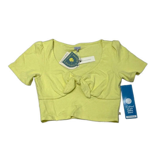 New! Top Short Sleeve By Cozyland By Morgan Lane In Yellow, Size: M