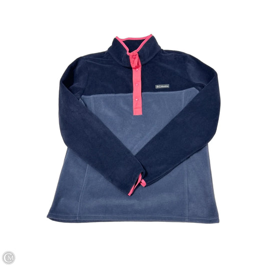 Columbia Faux Fur & Sherpa Jacket in Blue & Pink, Size L