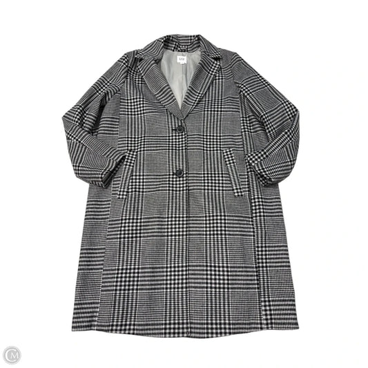 Coat Peacoat By Gap In Plaid Pattern, Size: L