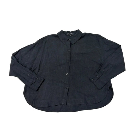 Top Long Sleeve By Madewell In Black, Size: Xxs