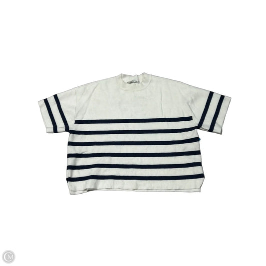 Sweater Short Sleeve By Abercrombie And Fitch In Striped Pattern, Size: Xs