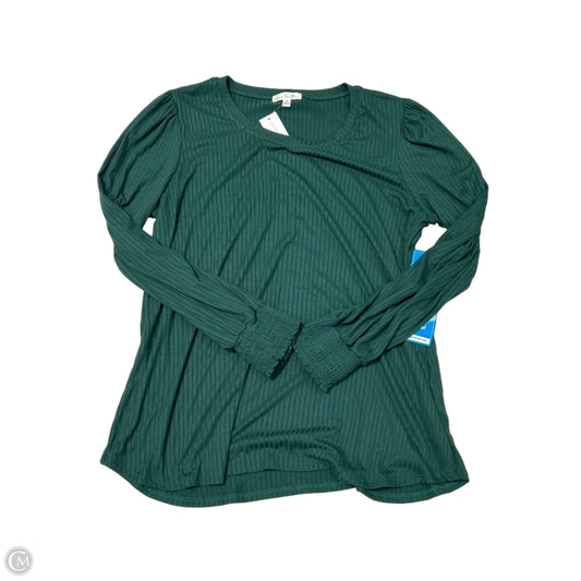 New! Top Long Sleeve By Nine Britton In Green, Size: 1x