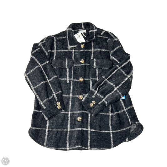 New! Jacket Faux Fur & Sherpa By Z Supply In Plaid Pattern, Size: L
