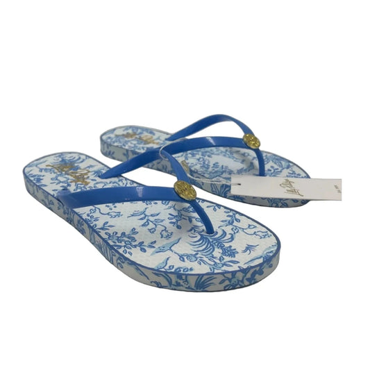 New! Sandals Designer By Lilly Pulitzer In Blue, Size: 7