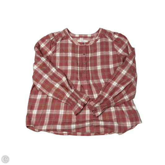 Top Long Sleeve By Loft In Pink, Size: Xl