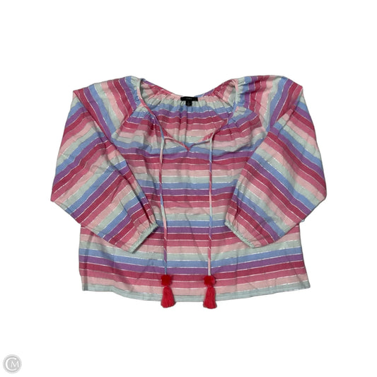 Top Long Sleeve By J. Crew In Striped Pattern, Size: L