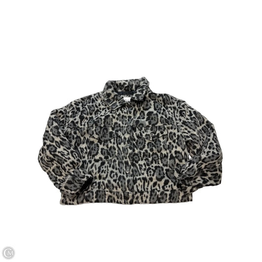 Jacket Faux Fur & Sherpa By Gap In Animal Print, Size: M