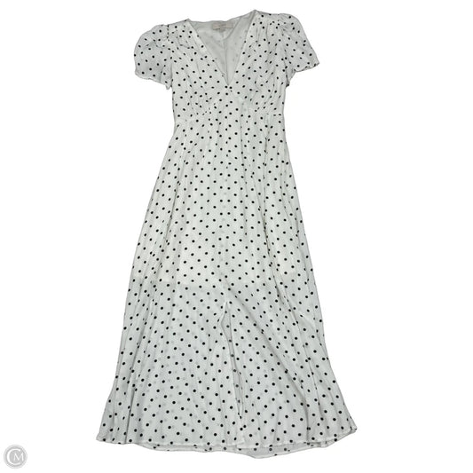 Dress Casual Maxi By Loft In Polkadot Pattern, Size: 0