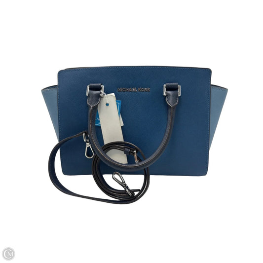 Michael Kors Selma Saffiano Designer Satchel in Blue