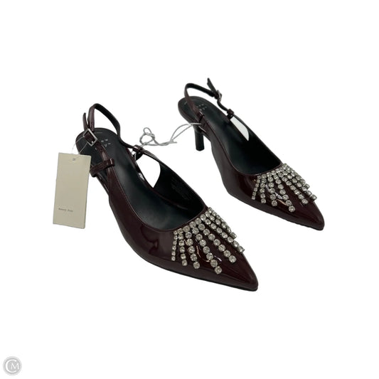 New! A New Day Kitten Heels in Maroon, Size 8.5